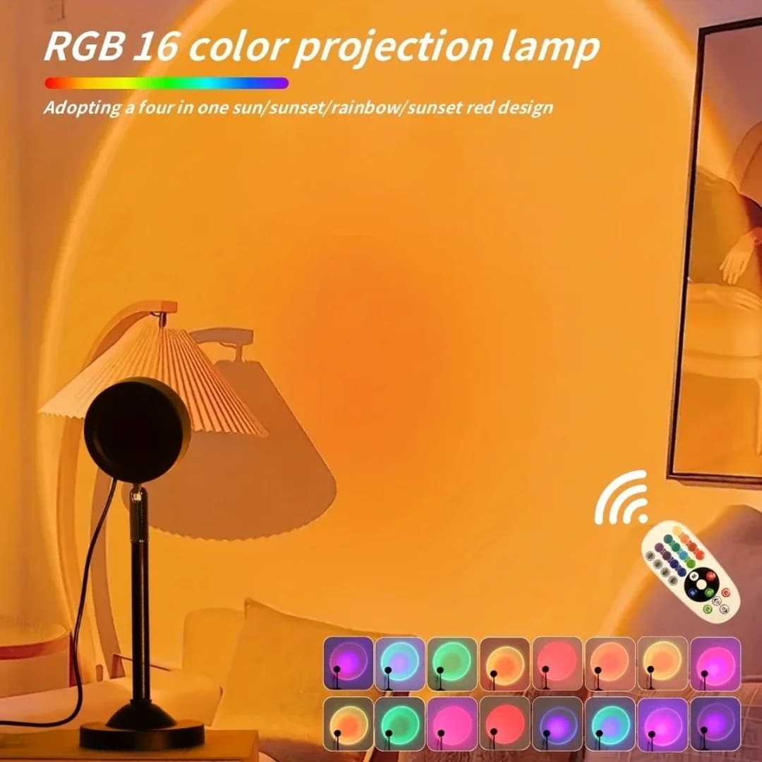 Міні USB RGB проєктор заходу сонця з пультом ДК