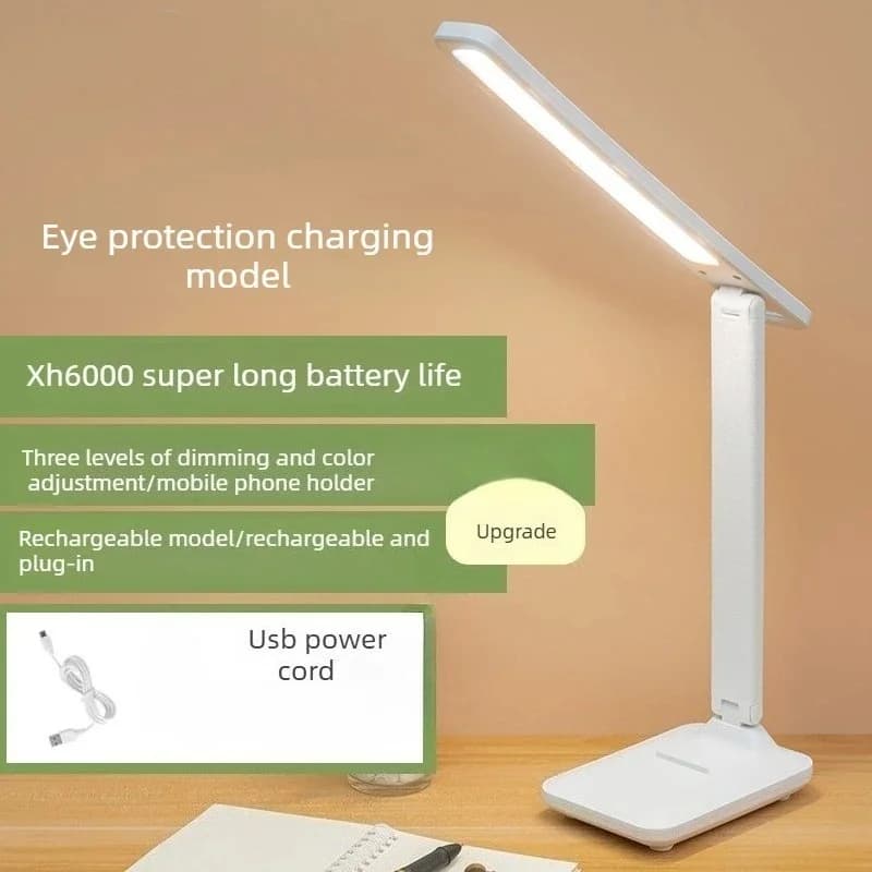 Складана USB LED настільна лампа з тримачем для телефону