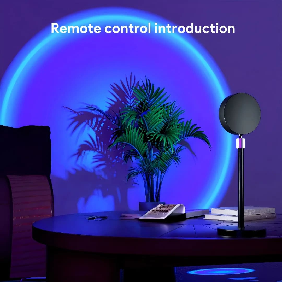 Міні проєктор заходу сонця RGB LED з пультом ДК, USB