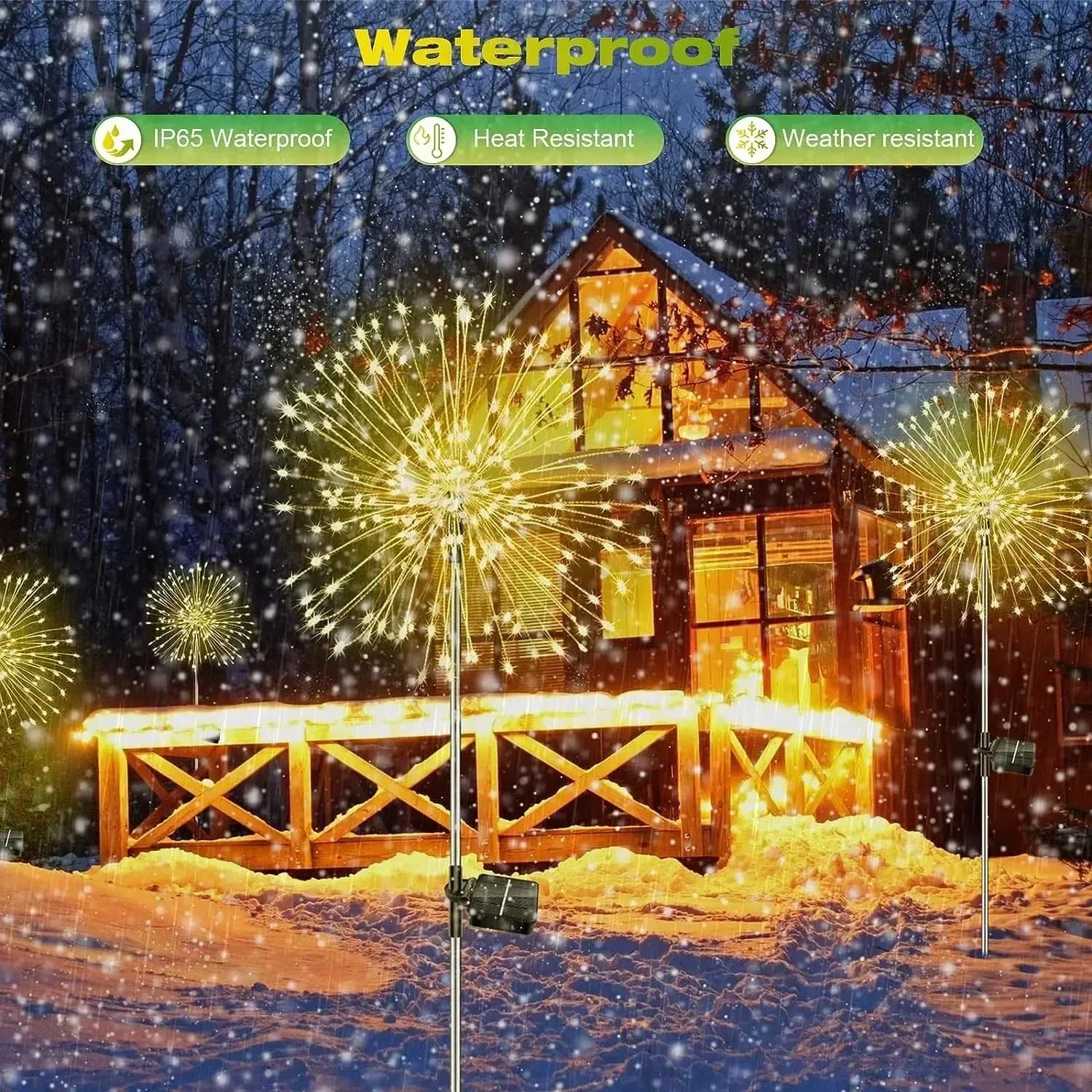 Водонепроникне сонячне LED-світло для саду у формі кульбабки